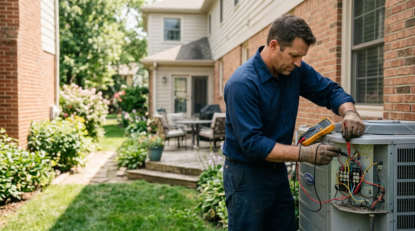 HVAC technician working near Easton, IL